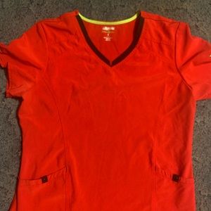 Women’s red scrub top